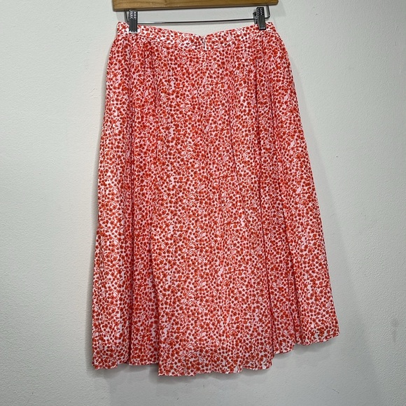 J. Crew Floral Print Lightweight Pleated Midi Skirt - Picture 5 of 7
